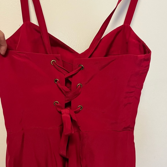 Amanda Uprichard Silk Red Dress - Picture 3 of 9